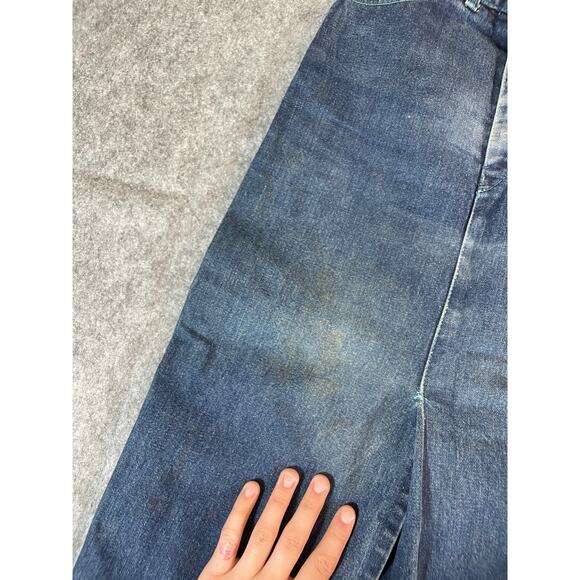 Vintage Y2K Emilio Pucci Baggy Wide Leg Denim Skirt Womens 24x32 Skater Hip Hop - Picture 11 of 14